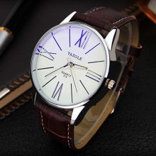 Elegant Leather Band Men’s Watches