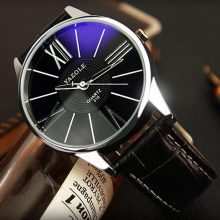 Elegant Leather Band Men’s Watches