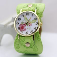 Printed Leather Bracelet Wristwatches